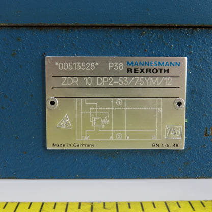 Rexroth 4WE10W31/CW110N ZDR 10 DP2-53/75YM/12 Hydraulic Valve W/ WZ65-4-L