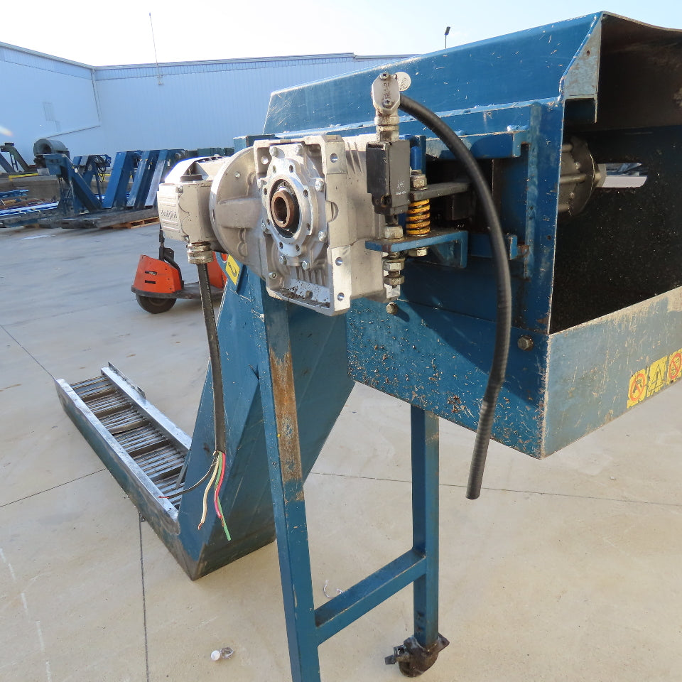 10'' x 140'' Incline Chip Conveyor 3/4Hp 230/480V 3Ph 6FPM 56'' Discharge