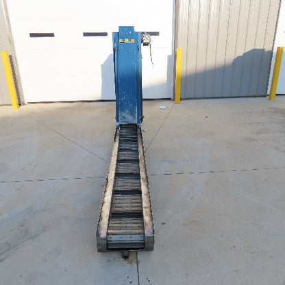 10'' x 140'' Incline Chip Conveyor 3/4Hp 230/480V 3Ph 6FPM 56'' Discharge