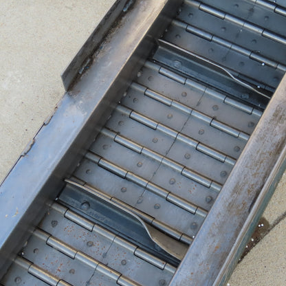 10'' x 140'' Incline Chip Conveyor 3/4Hp 230/480V 3Ph 6FPM 56'' Discharge