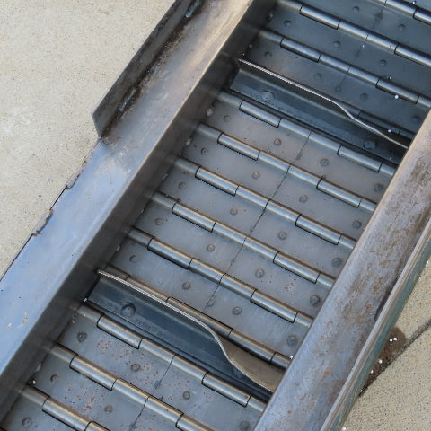 10'' x 140'' Incline Chip Conveyor 3/4Hp 230/480V 3Ph 6FPM 56'' Discharge