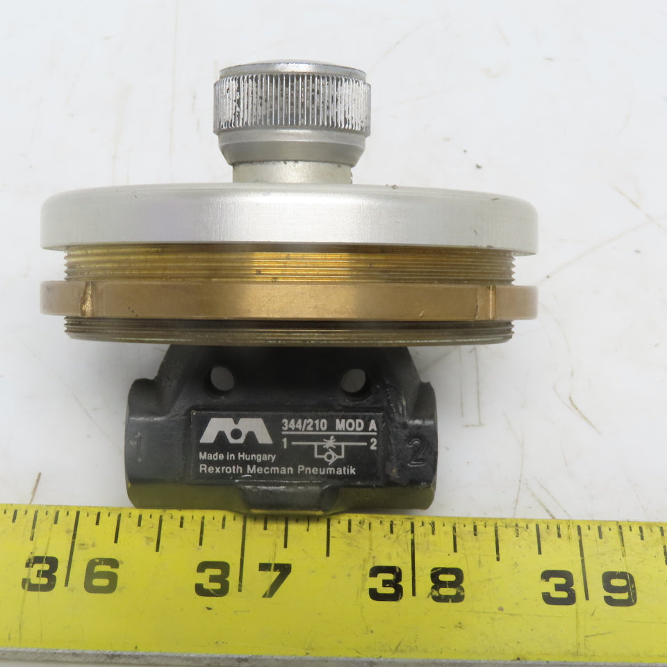Rexroth Macman 344/210 Mod A Flow Control W/Fine tune Dial Adjustment