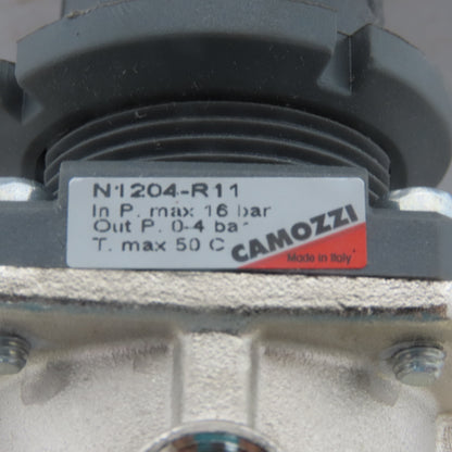 Camozzi N1204-R11 Pneumatic Regulator Control Valve In 16bar Out 0-4 Bar