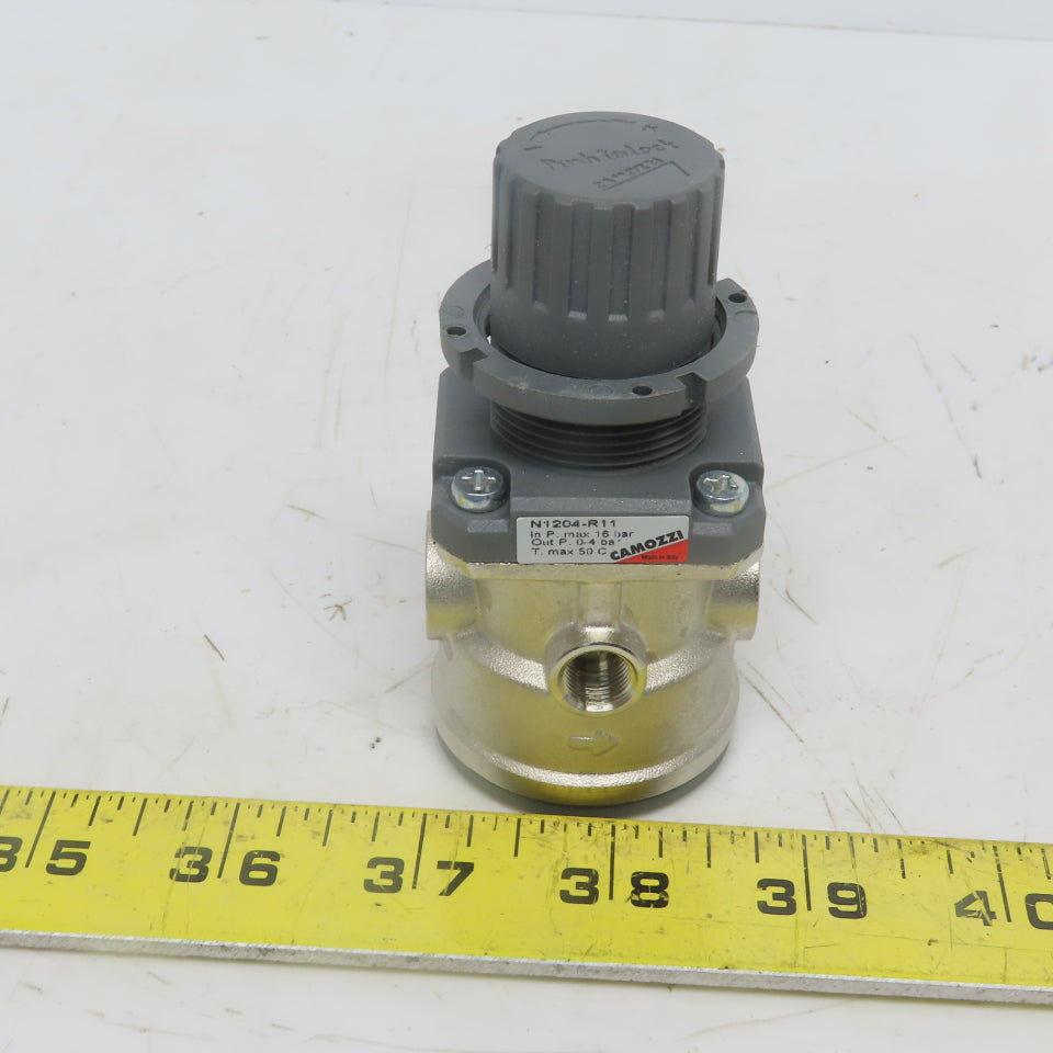 Camozzi N1204-R11 Pneumatic Regulator Control Valve In 16bar Out 0-4 Bar