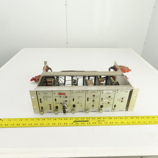 Cerutti 35056 35152/1 CPU Rack W/ 6 Cards Braking, Running, S.C.R. Phase Control