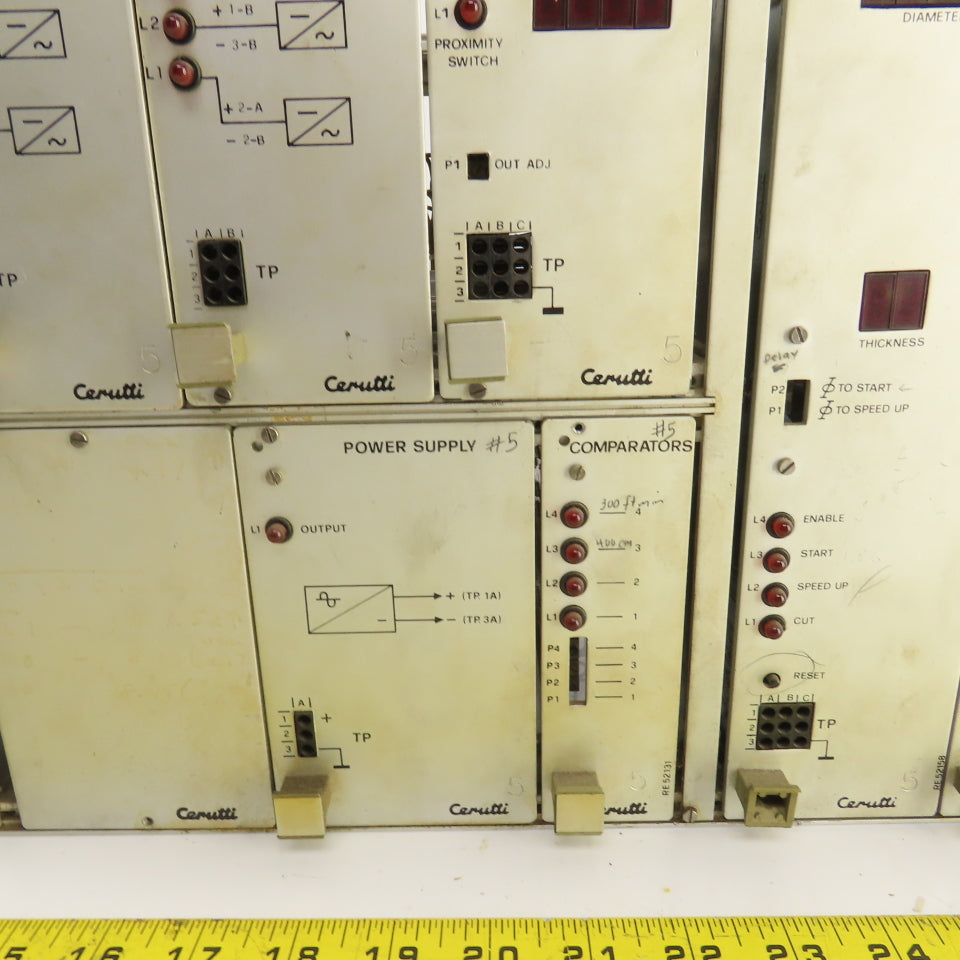 Cerutti CPU Circuit Board Rack W/RE52155 RE52156 RE52158 RE52131 & Power Supply