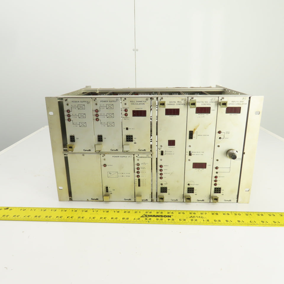 Cerutti CPU Circuit Board Rack W/RE52155 RE52156 RE52158 RE52131 & Power Supply