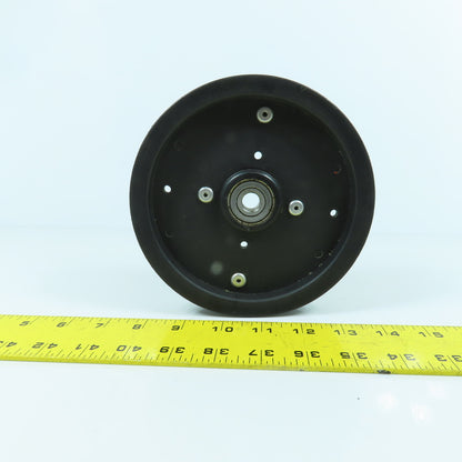 Flat Belt Plastic Idler Pulley 25mm Wide 158mm OD 12mm Bore