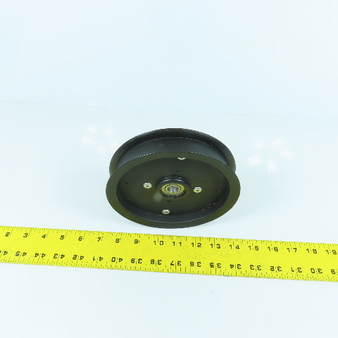 Flat Belt Plastic Idler Pulley 25mm Wide 158mm OD 12mm Bore