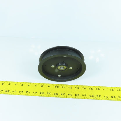 Flat Belt Plastic Idler Pulley 25mm Wide 158mm OD 12mm Bore