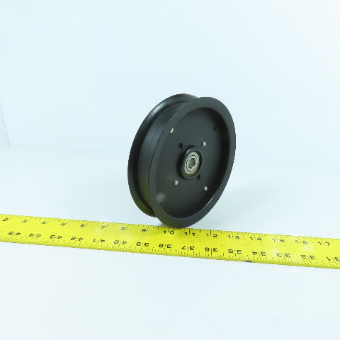 Flat Belt Plastic Idler Pulley 25mm Wide 158mm OD 12mm Bore