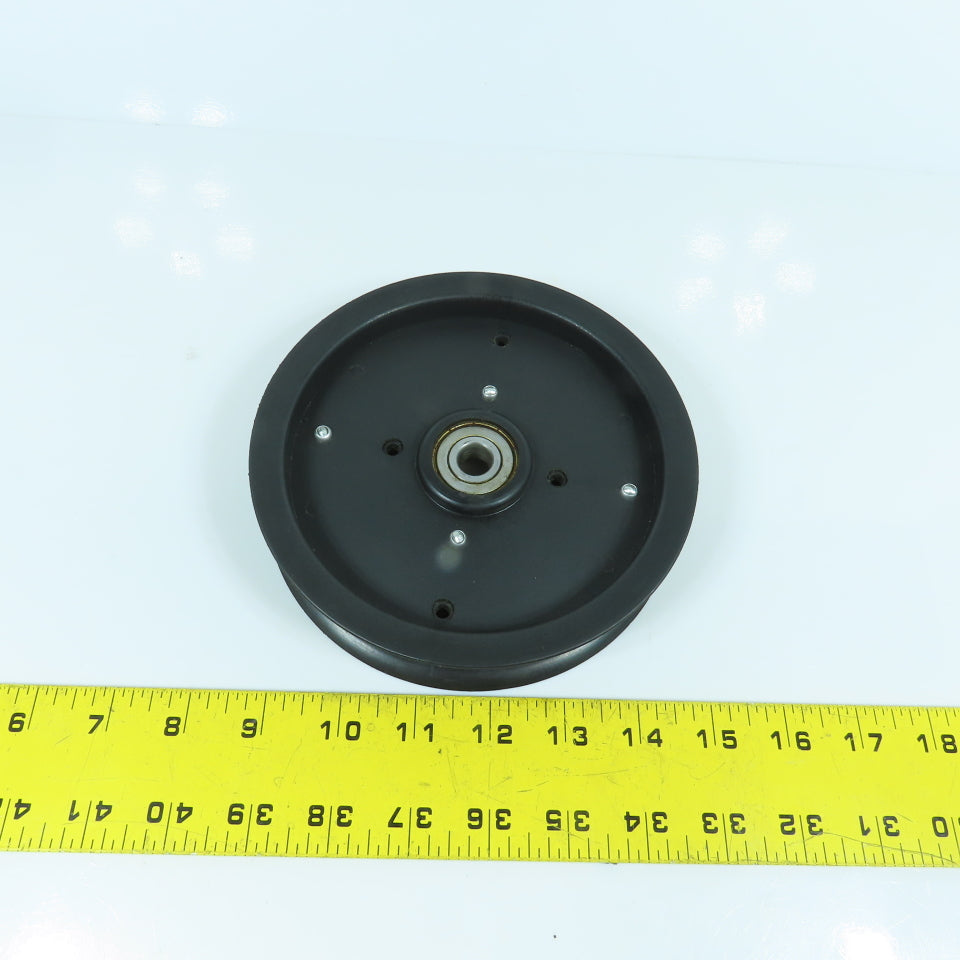 Flat Belt Plastic Idler Pulley 25mm Wide 158mm OD 12mm Bore