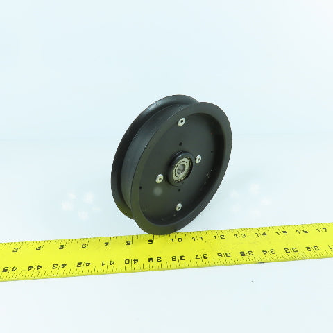 Flat Belt Plastic Idler Pulley 25mm Wide 158mm OD 12mm Bore