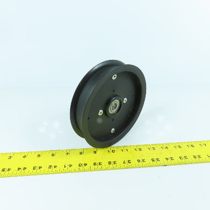Flat Belt Plastic Idler Pulley 25mm Wide 158mm OD 12mm Bore