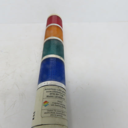 American LED-gible LD-5224-101 LED 4 Section Stack Light Tower 24VDC