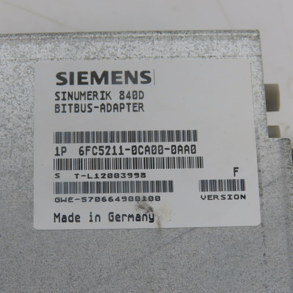 Siemens Sinumerk 1P 6FC5211-0CA00-0AA0 Version F Bitbus Adapter