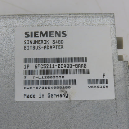 Siemens Sinumerk 1P 6FC5211-0CA00-0AA0 Version F Bitbus Adapter