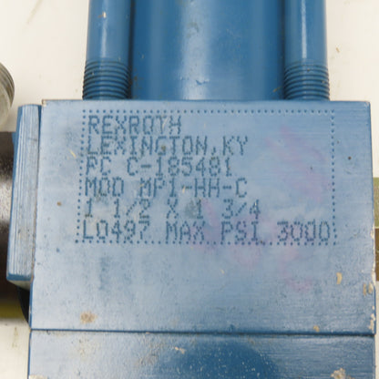 Rexroth MP1-HH-C 1-1/2" Bore x 1-3/4" Stroke Hydraulic Cylinder W/ Sensors