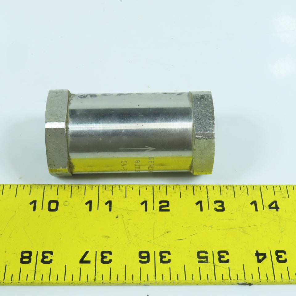 Generant CV-500S-T-3 1/2" NPT Stainless Steel Check Valve 150 SCFM 3000PSI Max
