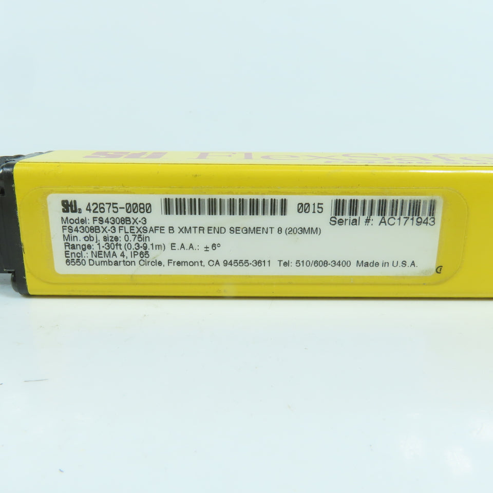 STI FS4308BX-3 FS4308B R-3 Safety Light Curtain Receiver Transmitter Set