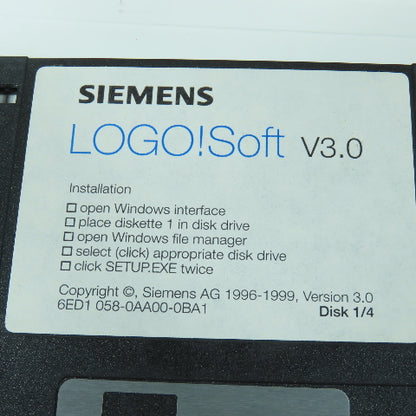 Siemens 6ED1058-0AA00-0BA1 Logo Soft Programming Software V3.0 Discs 1 To 4