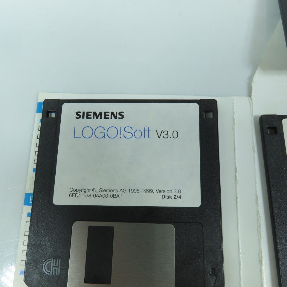 Siemens 6ED1058-0AA00-0BA1 Logo Soft Programming Software V3.0 Discs 1 To 4