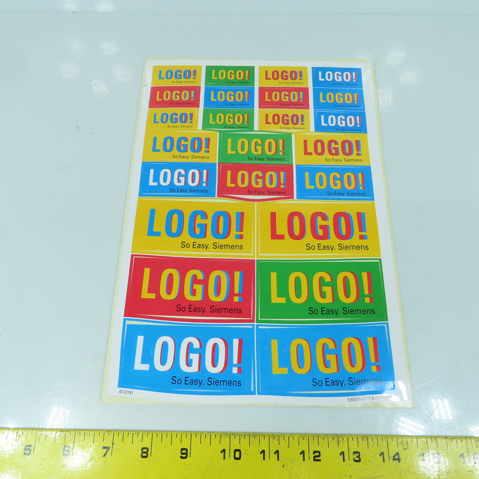 Siemens LOGO So Easy Sticker Sheet 26 Total