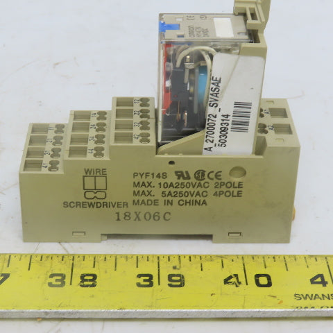 OMRON MY4IN Relay 24VDC W/Base