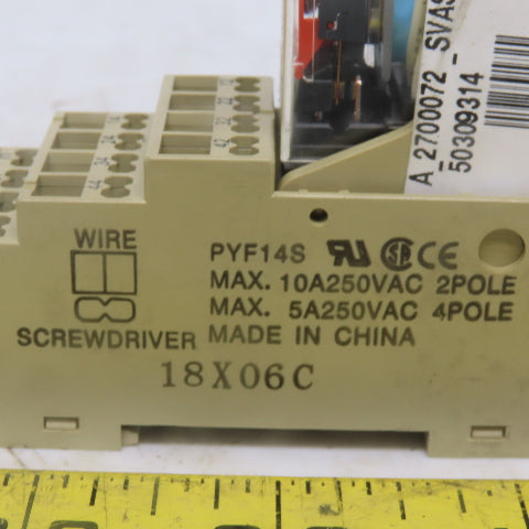 OMRON MY4IN Relay 24VDC W/Base