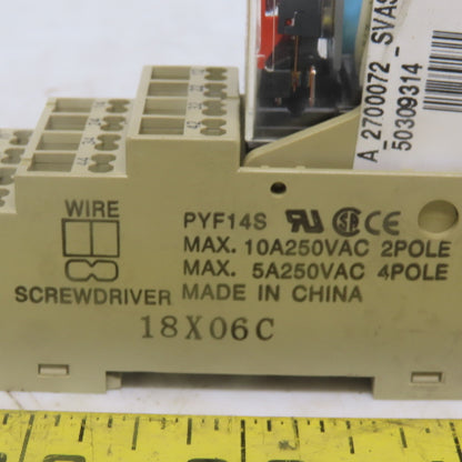 OMRON MY4IN Relay 24VDC W/Base