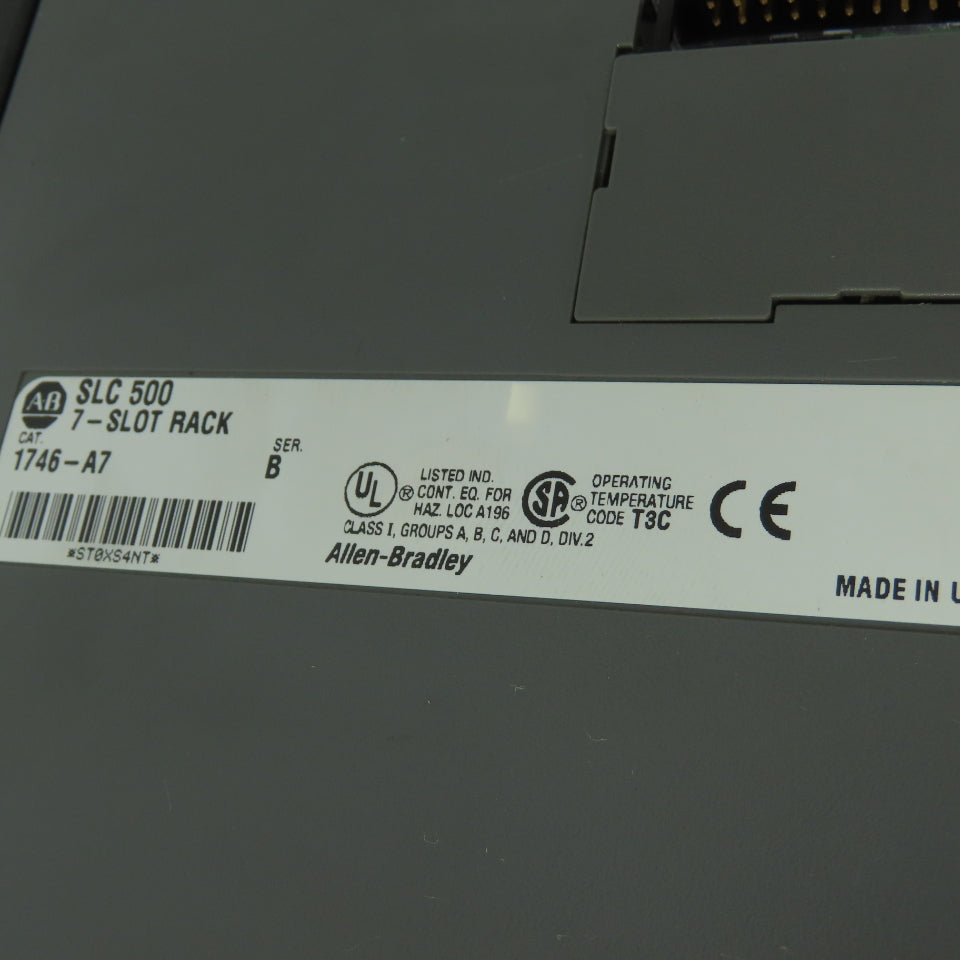Allen Bradley 1746-A7 Ser B SLC500 7-Slot Rack W/1746-P2 Power Supply Ser C