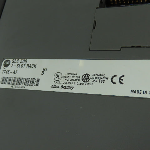 Allen Bradley 1746-A7 Ser B SLC500 7-Slot Rack W/1746-P2 Power Supply Ser C