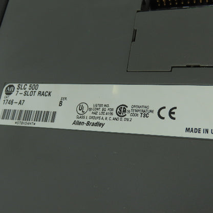 Allen Bradley 1746-A7 Ser B SLC500 7-Slot Rack W/1746-P2 Power Supply Ser C