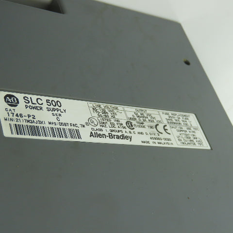 Allen Bradley 1746-A7 Ser B SLC500 7-Slot Rack W/1746-P2 Power Supply Ser C
