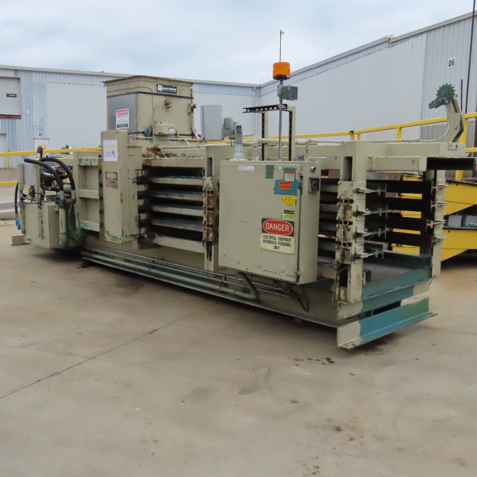 Maren 203-103 50Hp 230/460V Horizontal Trash Compactor Baler 24" x 13'