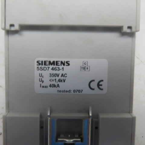 Siemens 5SD7 468-1 3 Pole 350V Overvoltage Protection Surge Protector/Arrester