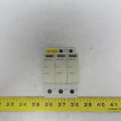 Siemens 5SD7 468-1 3 Pole 350V Overvoltage Protection Surge Protector/Arrester