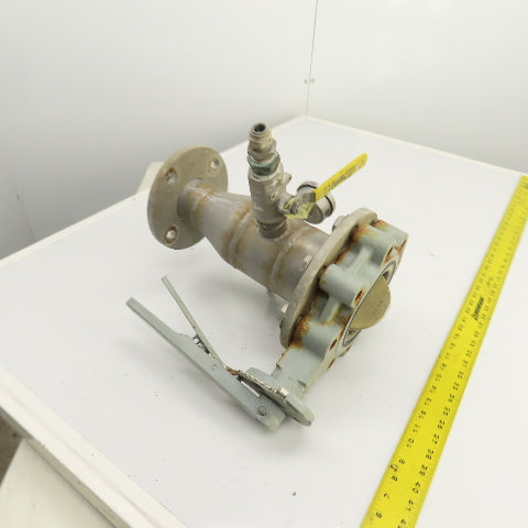 Keystone 4" Butterfly Valve 250PSI W/ Stainless Steel Adapter 2-1/2" Flanged