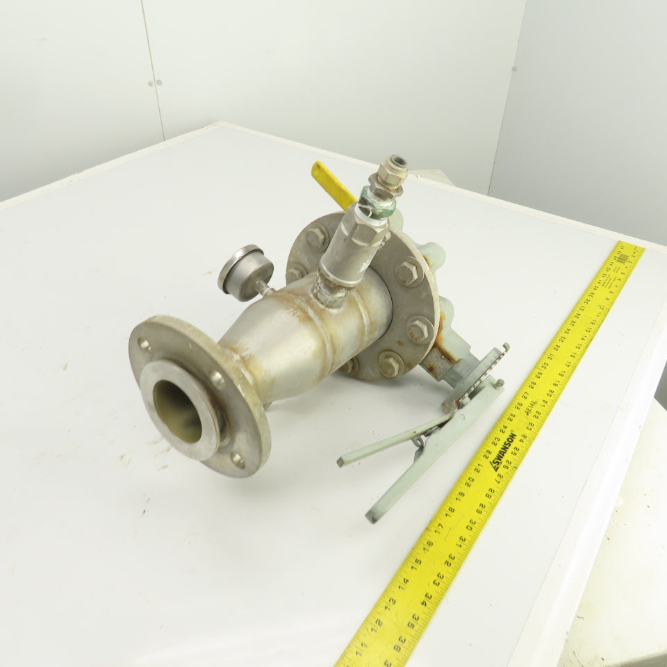 Keystone 4" Butterfly Valve 250PSI W/ Stainless Steel Adapter 2-1/2" Flanged