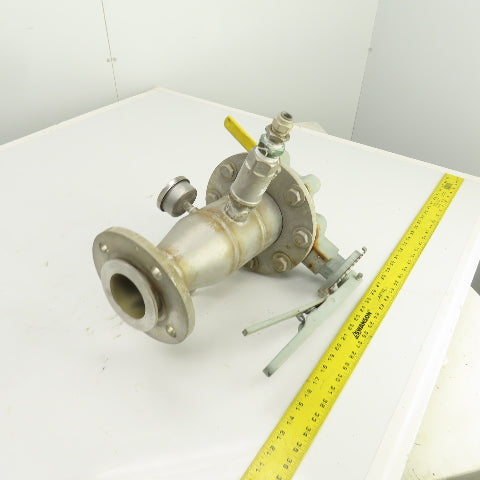 Keystone 4" Butterfly Valve 250PSI W/ Stainless Steel Adapter 2-1/2" Flanged