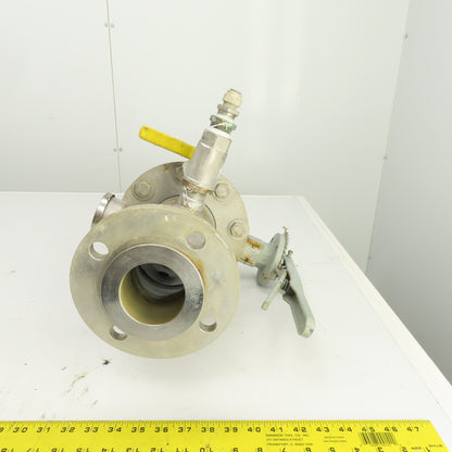Keystone 4" Butterfly Valve 250PSI W/ Stainless Steel Adapter 2-1/2" Flanged