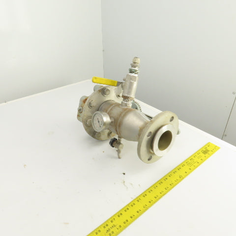 Keystone 4" Butterfly Valve 250PSI W/ Stainless Steel Adapter 2-1/2" Flanged