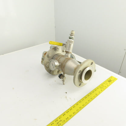 Keystone 4" Butterfly Valve 250PSI W/ Stainless Steel Adapter 2-1/2" Flanged