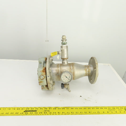 Keystone 4" Butterfly Valve 250PSI W/ Stainless Steel Adapter 2-1/2" Flanged