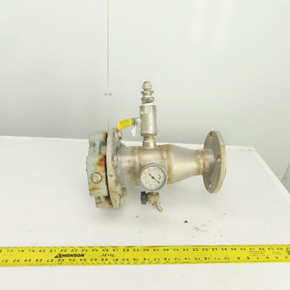 Keystone 4" Butterfly Valve 250PSI W/ Stainless Steel Adapter 2-1/2" Flanged