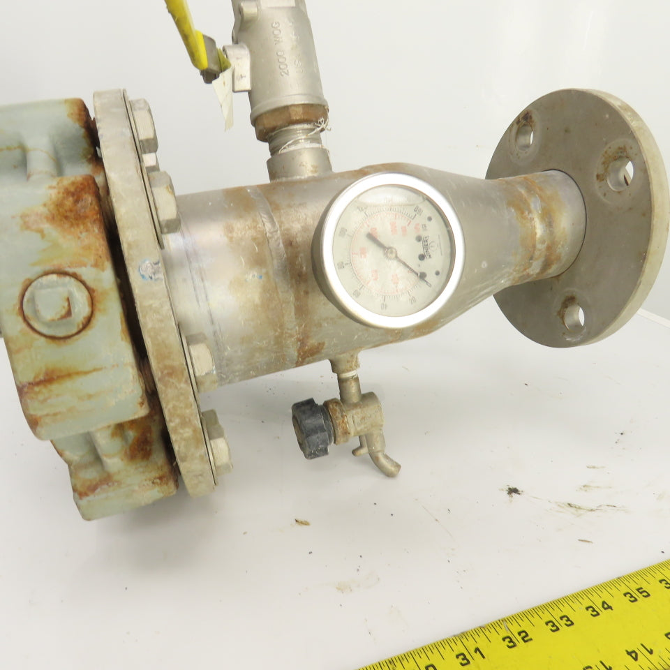 Keystone 4" Butterfly Valve 250PSI W/ Stainless Steel Adapter 2-1/2" Flanged