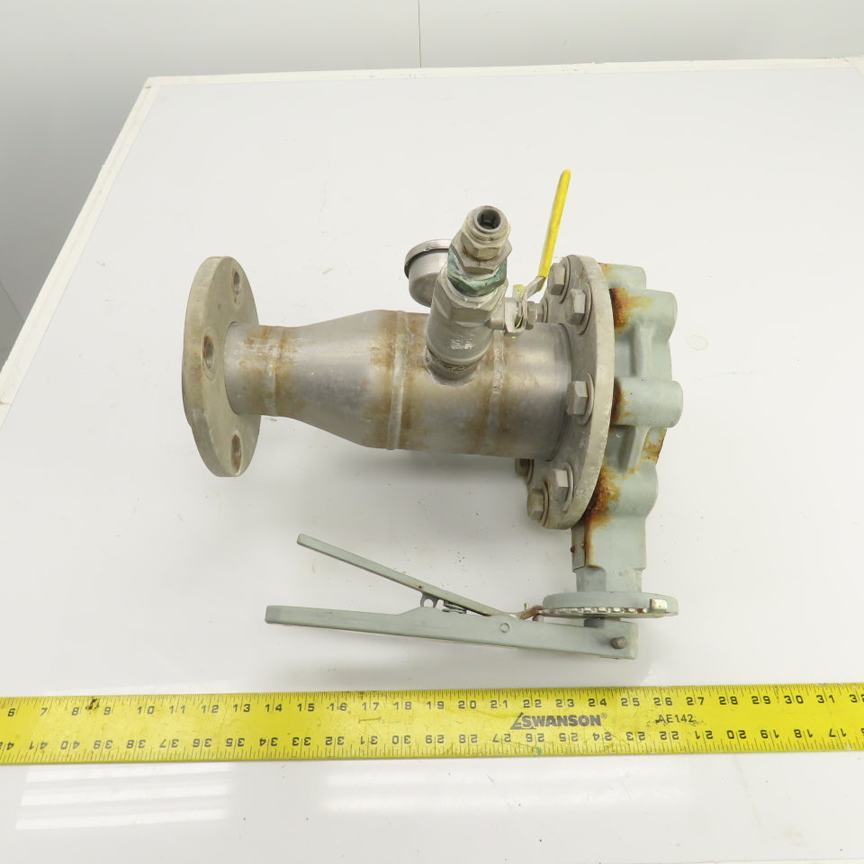 Keystone 4" Butterfly Valve 250PSI W/ Stainless Steel Adapter 2-1/2" Flanged
