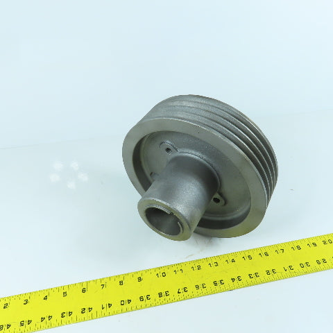 4-Groove 38° A V-Belt Pulley Sheave 1-7/8" Bore 8-1/4" OD 2-1/4" Wide
