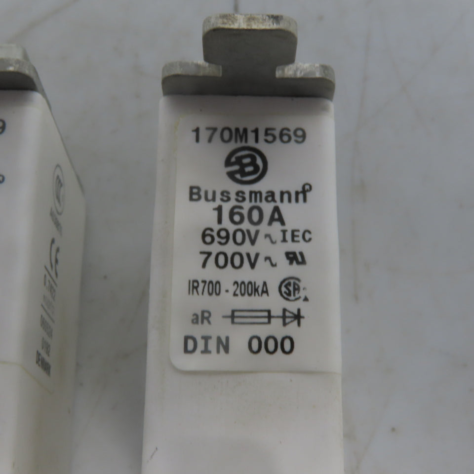 Bussmann 170M1569D Power Fuse Module 160A Lot of 3