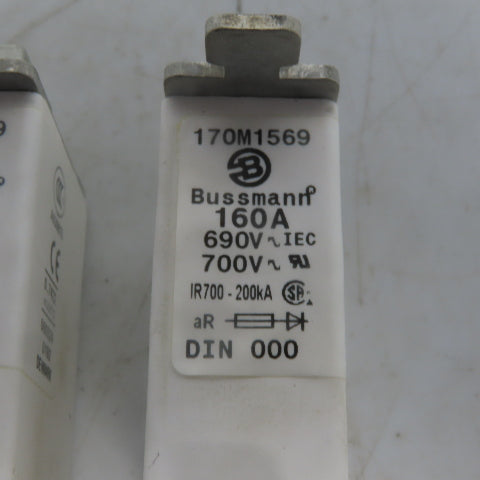 Bussmann 170M1569D Power Fuse Module 160A Lot of 3